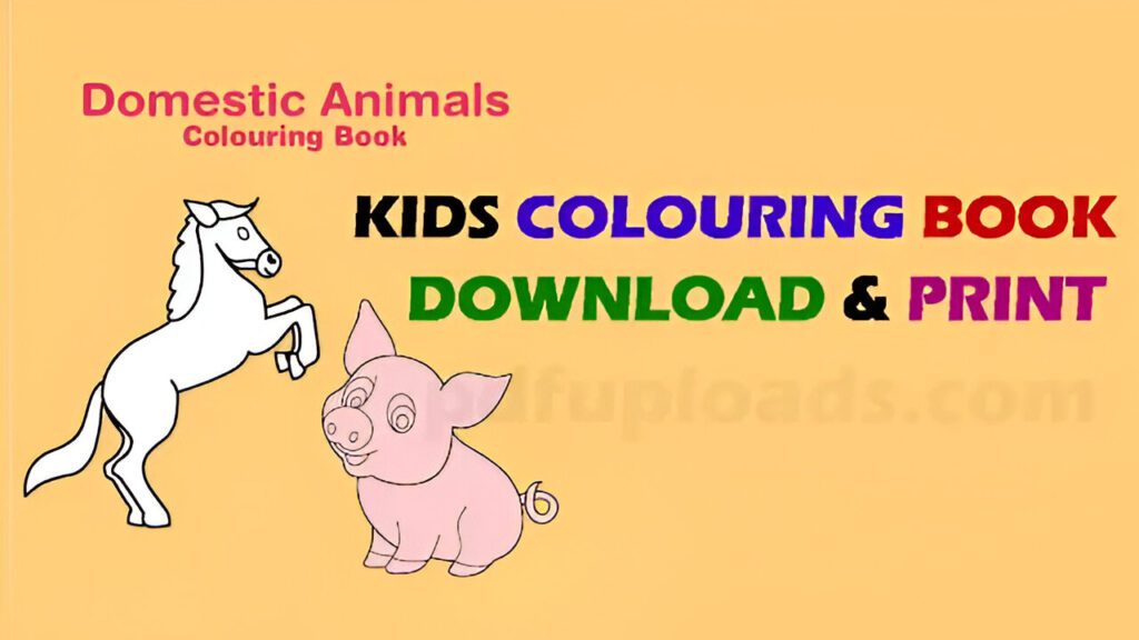 Domestic Animals Coloring Book