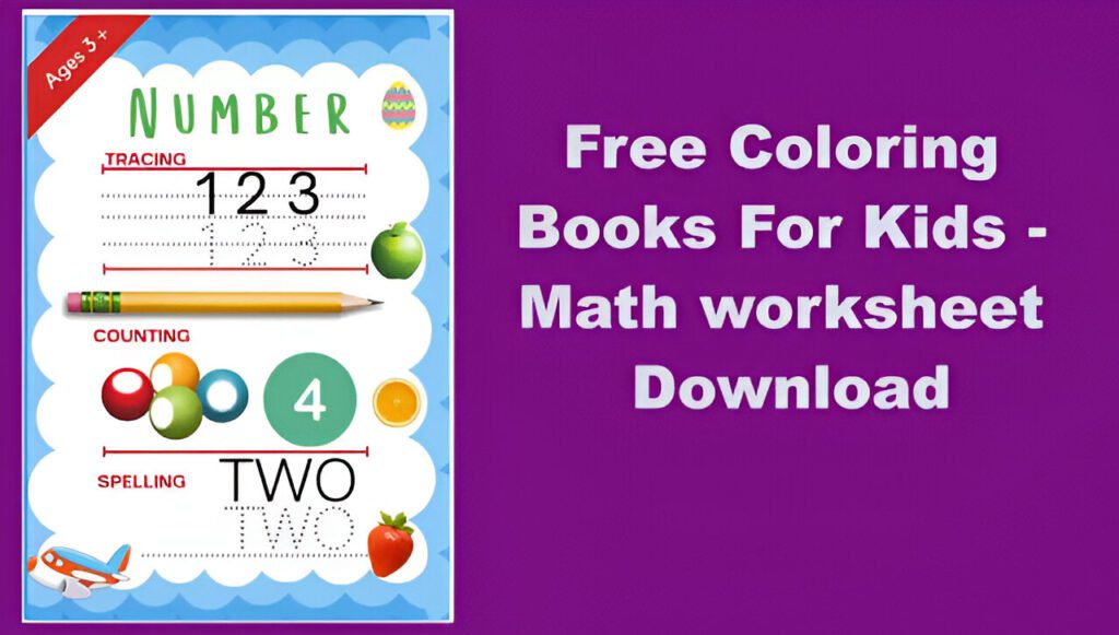 Free Coloring Books For Kids - Math worksheet 1-50 Download