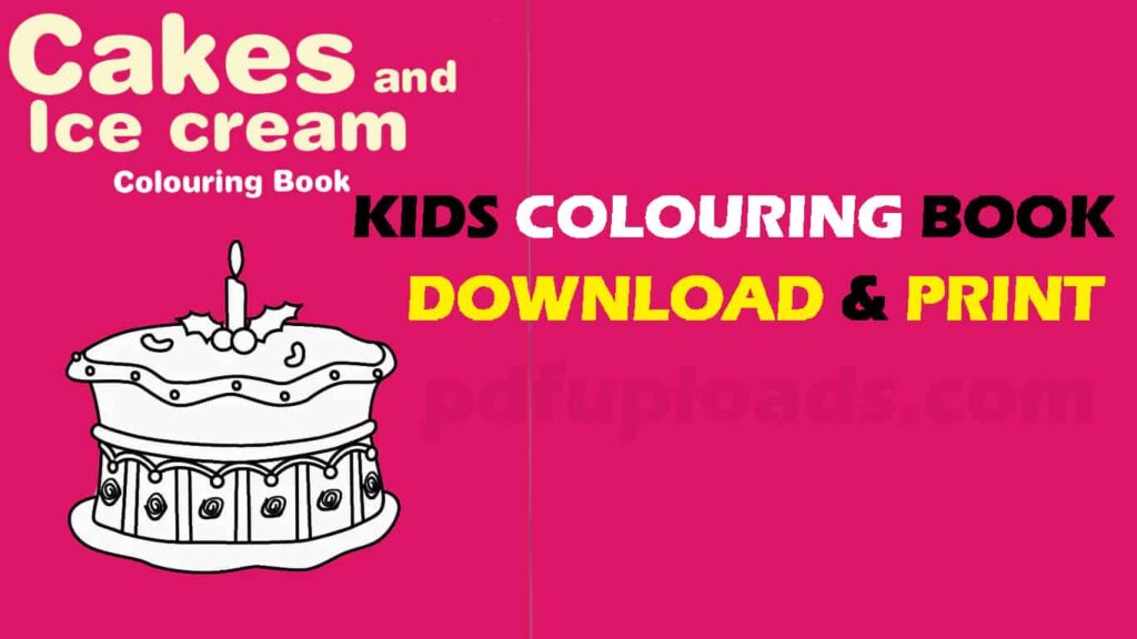 CAKES AND ICE CREAM - Free coloring books and Pages for Kids