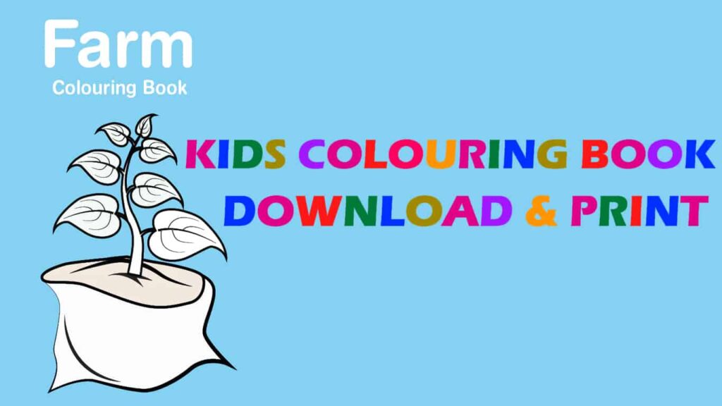 Free coloring books for Kids - FARM coloring Book