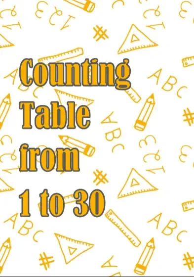 Multiplication Table 1 to 30 PDF