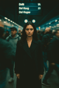 Matrix Vibes on Metro Platform