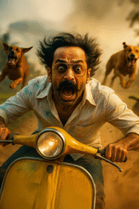 Chased on a Vespa
