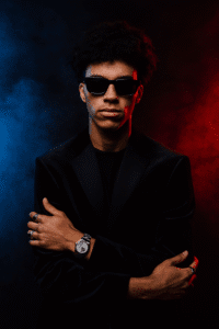 Smoke-Split Studio Portrait